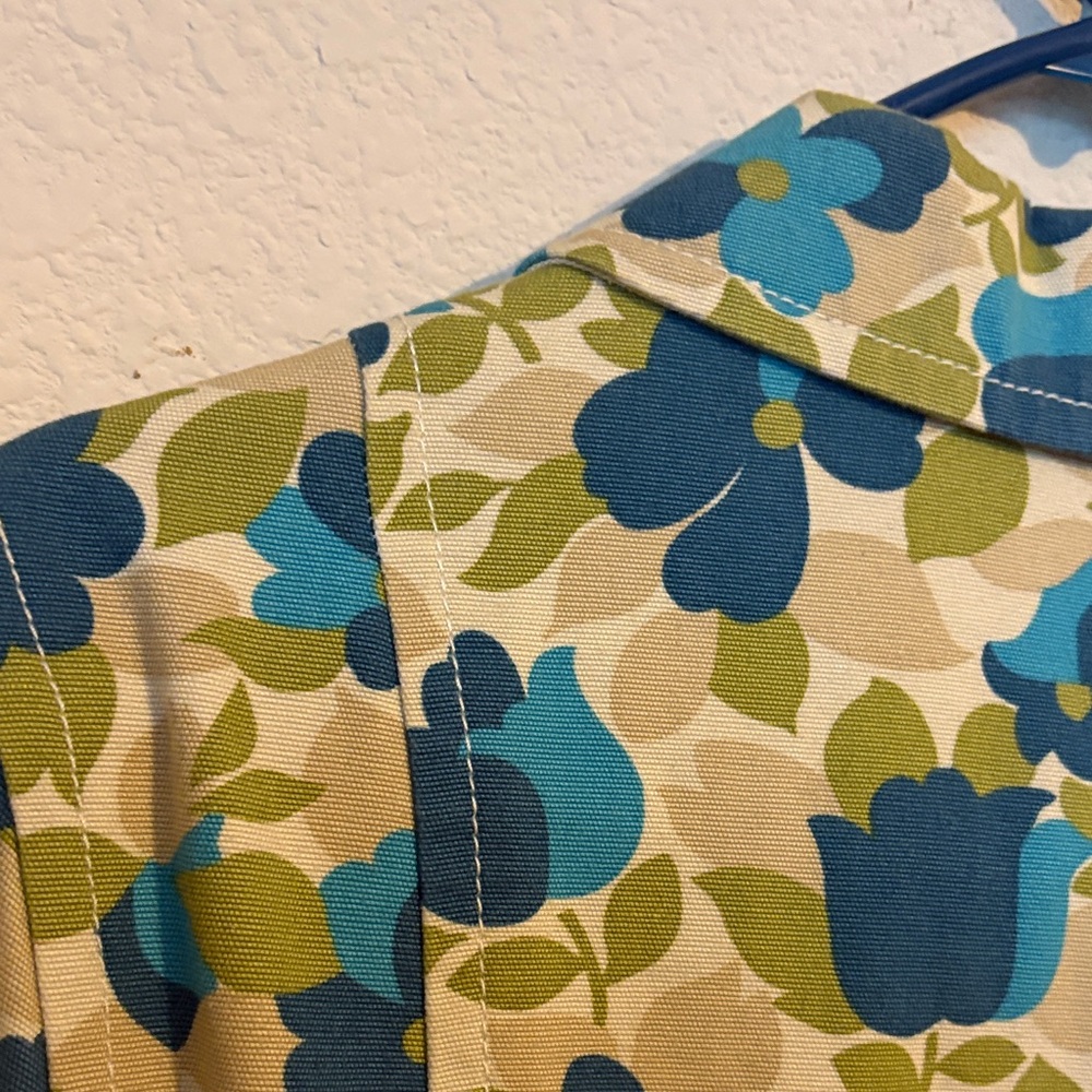 Old Navy Blue and Green Floral Coat - Picture 7 of 10